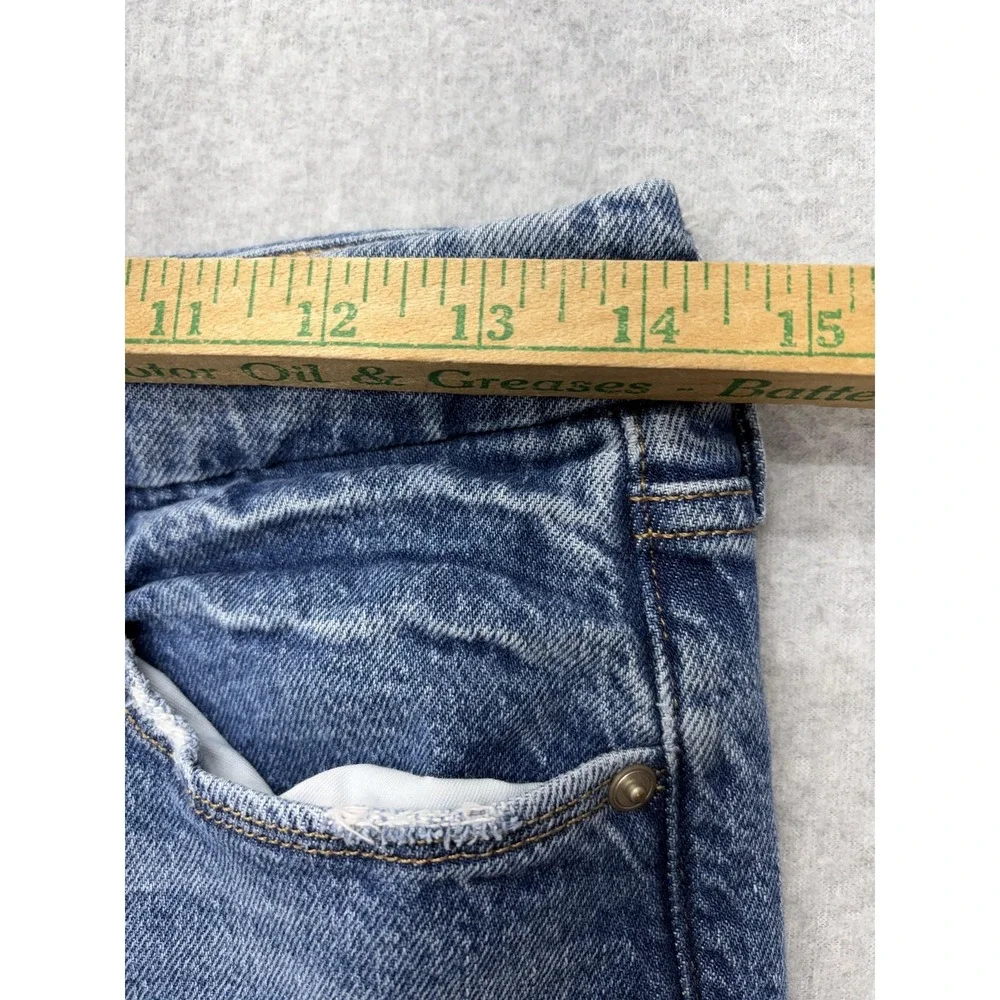 Good American Weekender Cuffed Jeans Womens 26x24.5 Blue Mid Rise Straight